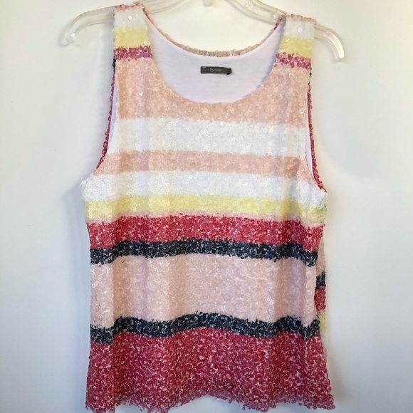 DIXIE Sequins Top Sleeveless Blouse Size Small - Picture 1 of 13